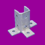 553293 SWX Channel connector corner 4-Way - 9 holes